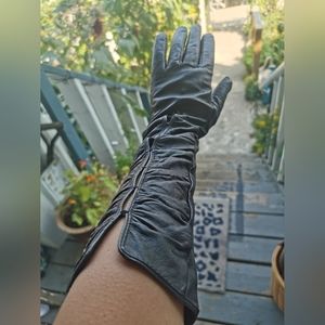 Black Leather Gloves